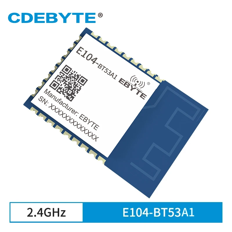 

EFR32BG22 2.4GHz 6dbm SMD Direction Finding Bluetooth BT5.2 wireless Module CDEBYTE E104-BT53A1