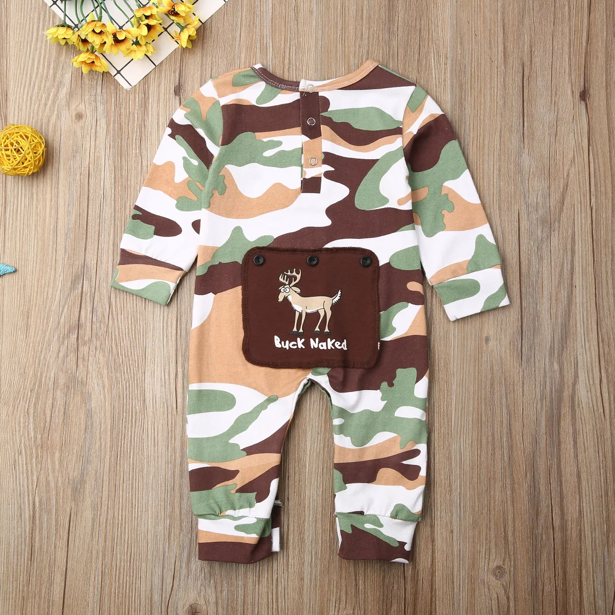 Рождественский камуфляжный комбинезон для новорожденных мальчиков и девочек