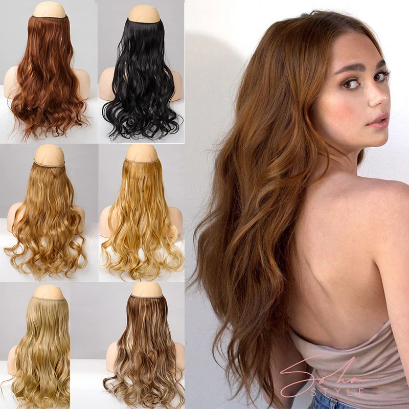 

Удлинитель волос без зажима с эффектом омбре, Синтетические Искусственные натуральные искусственные бриллианты, короткие прямые волосы, б...