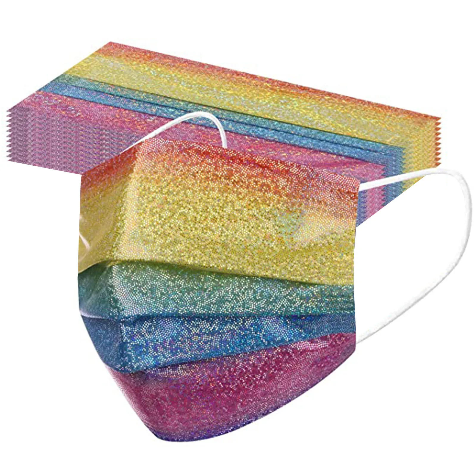 10 шт. одноразовые блестящие маски для лица |