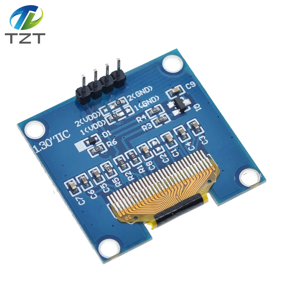 1,3 дюйма O светодиодный модуль белый/синий SPI/IIC IEC связь цвета 128X64 1,3 дюйма O светодиодный ЖК-дисплей светодиодный модуль 1," O светодиодный модуль