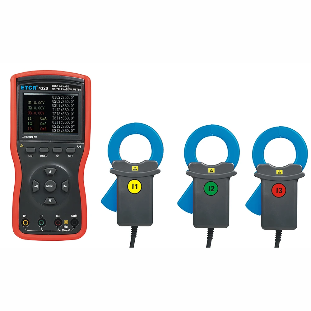 Крупнокалиберный трехфазный цифровой фазный вольтамперметр с диапазoн тока AC 0mA