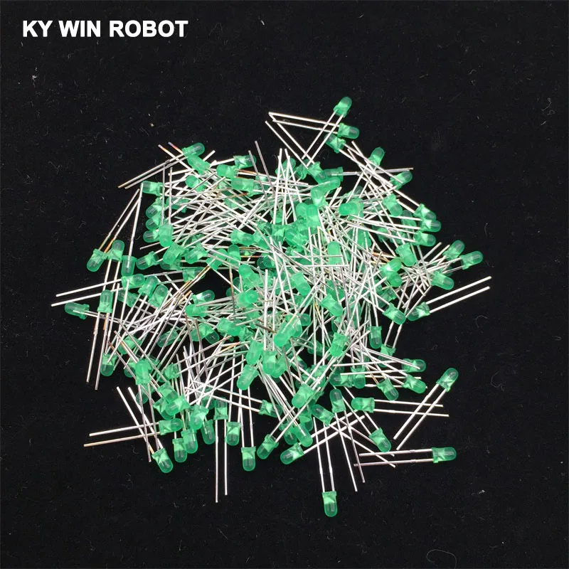 

100pcs 3mm LED Diode 3 mm Assorted Kit White Green Red Blue Yellow Orange Pink Purple Warm white DIY Light Emitting Diodes