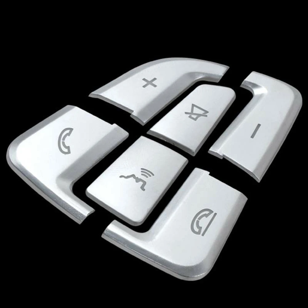 

12pcs/set Car Steering Wheel Button Covers GLC C Class W205 ISO9001 Silver