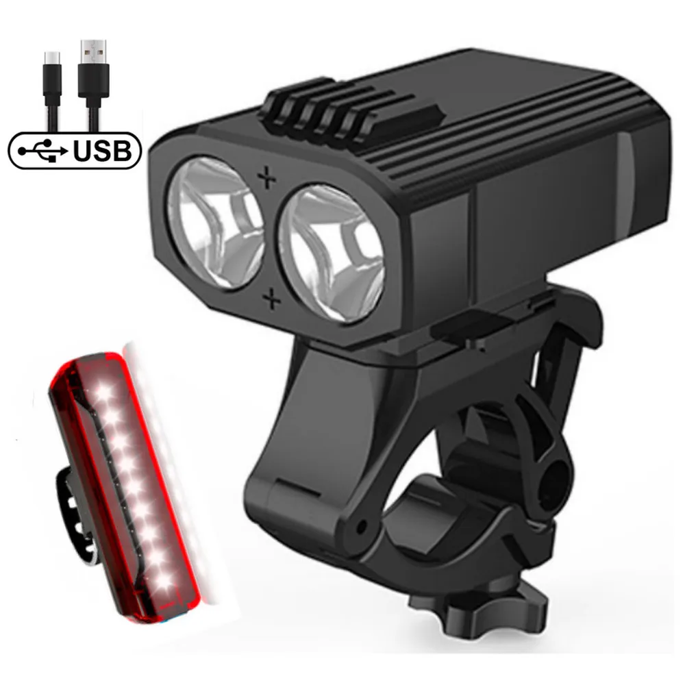 

Мини светодиодная велосипедная лампа 6000LM 5 режимов USB перезаряжаемая велосипедная передняя лампа светодиодная велосипедная фара для кемпи...