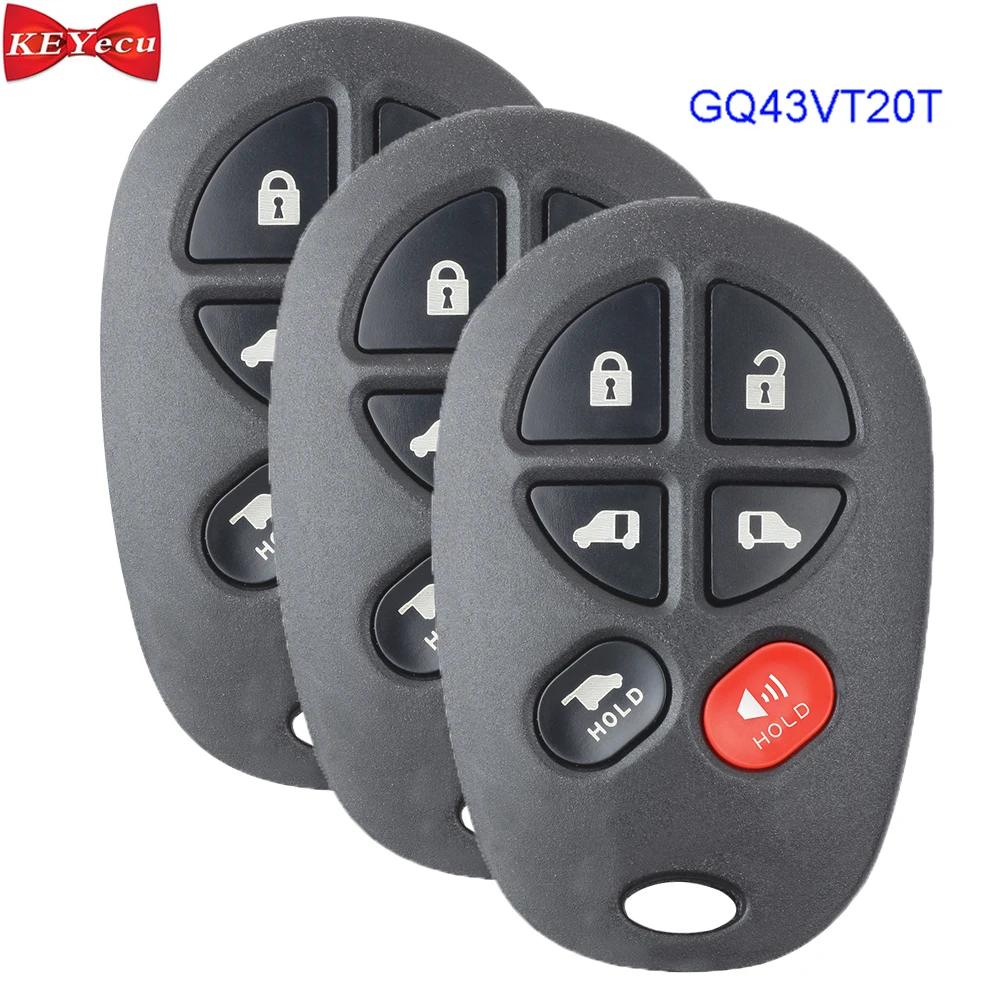 KEYECU 3 шт. для Toyota Sienna 2004 05 06 07 08 09 2010 2011 2012 2013 2014 2015 2016 2017 2018 Брелок дистанционного