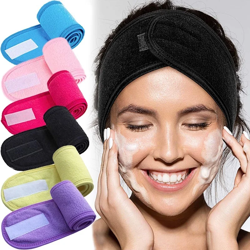 

Headband Spa Washing Towel Make-up Sweat Headgear Anti-slip Retractable Washable Hair Band Sports Hair Band