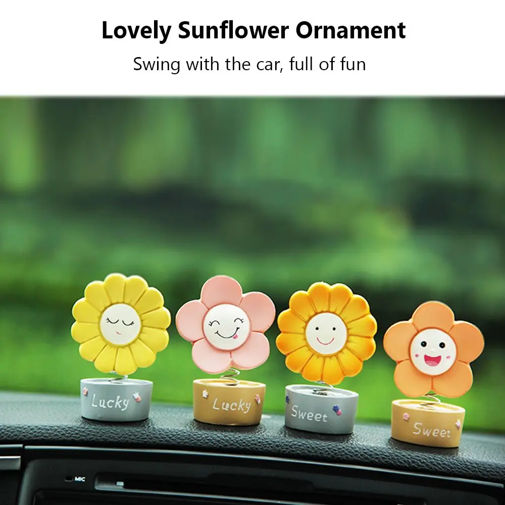 Креативный Подсолнух автомобильное украшение встряхивающая головка аксессуары