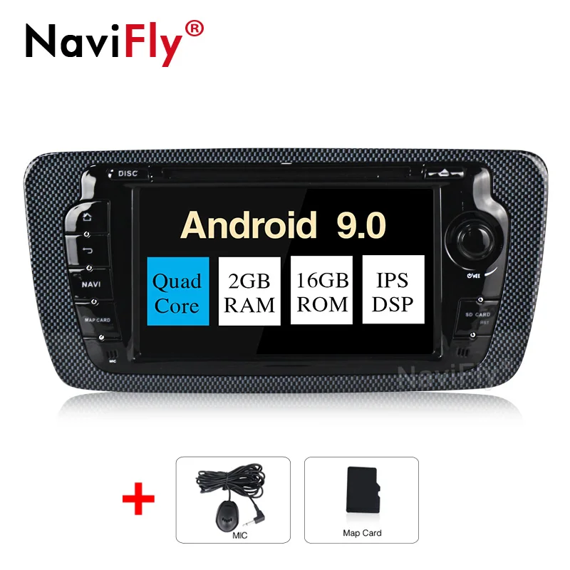 standard NaviFly Android9.0 ips экран DSP автомобильный dvd-плеер для сиденья Ibiza 2009-2013 gps навигация OBD2 RDS raido TPMS автопроигрыватель - Цвет: standard