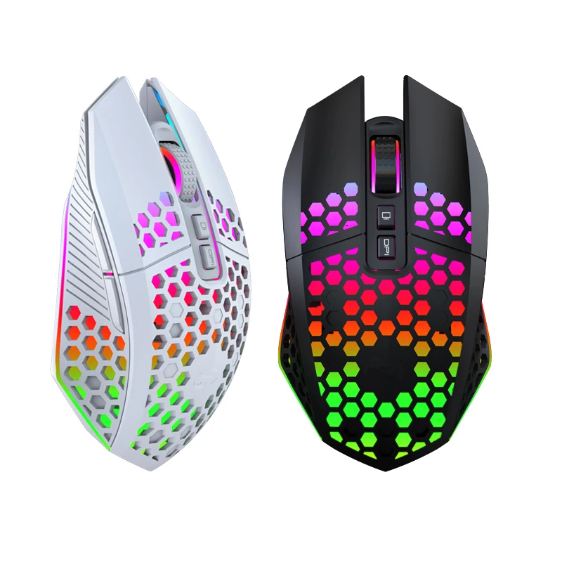 

Wireless Mouse Rechargeable Gaming Mouse Office Mouse Wireless For Laptop PC Gaming Mouse RGB 1600 DPI LED Backlit Silent T5