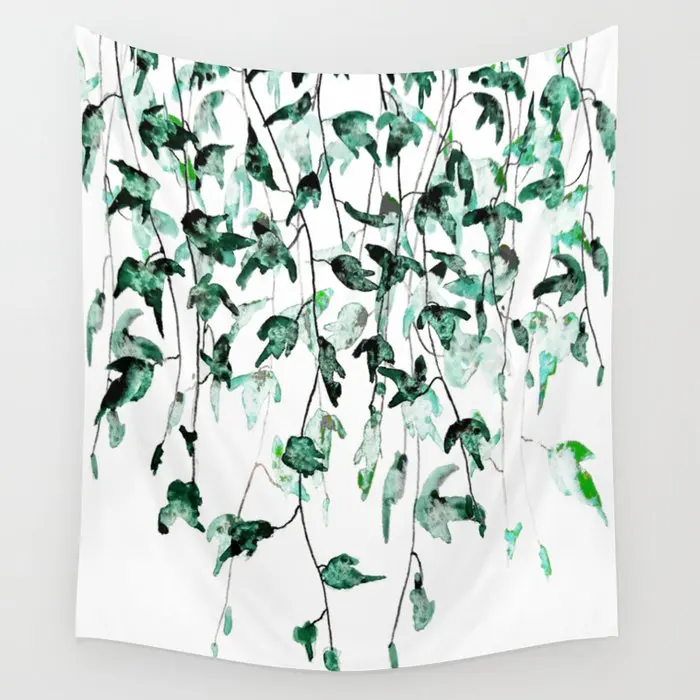 

Гобелен «Плющ на стену», настенный комнатный ковер с зелеными растениями, покрывало, пляжный коврик, гобелены, художественные аксессуары дл...