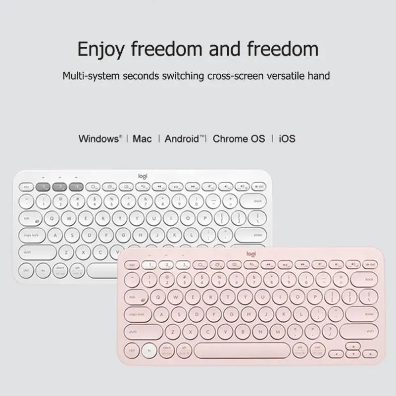 Беспроводная Bluetooth клавиатура Logitech K380 ультратонкая портативная Бесшумная для ПК