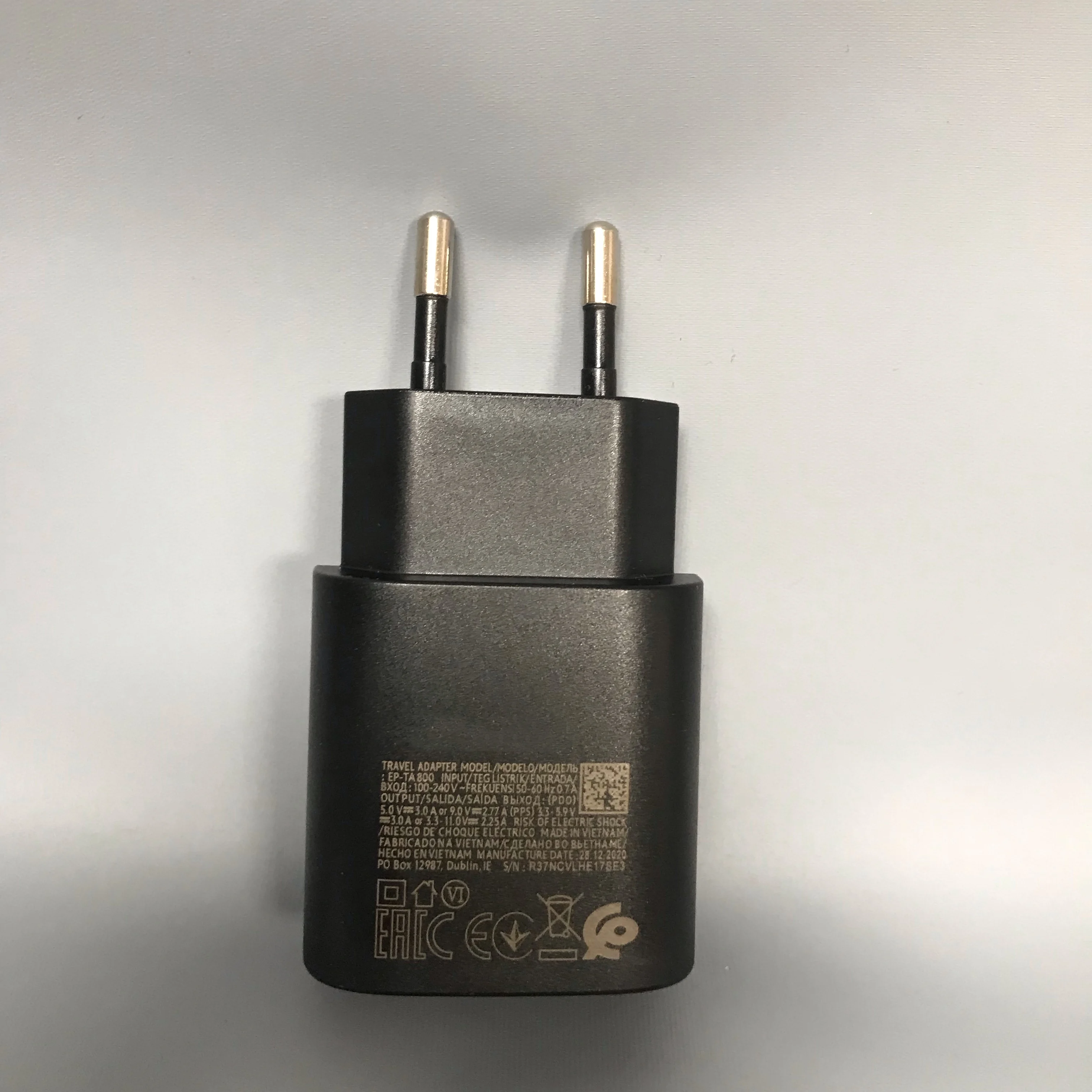 

100 шт./лот 25 Вт 100% оригинальный супер быстрый зарядный адаптер питания для Note10 S20 Type-C зарядное устройство с розничной коробкой