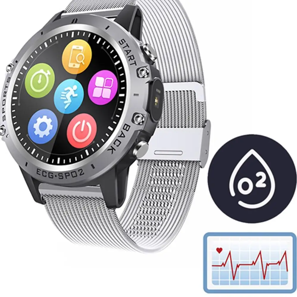 

Professional Oximeter Smart Watch smartwatch Blood Pressure ECG+PPG Smart Watches IP68 Waterproof Full Round Heart Rate Monitor