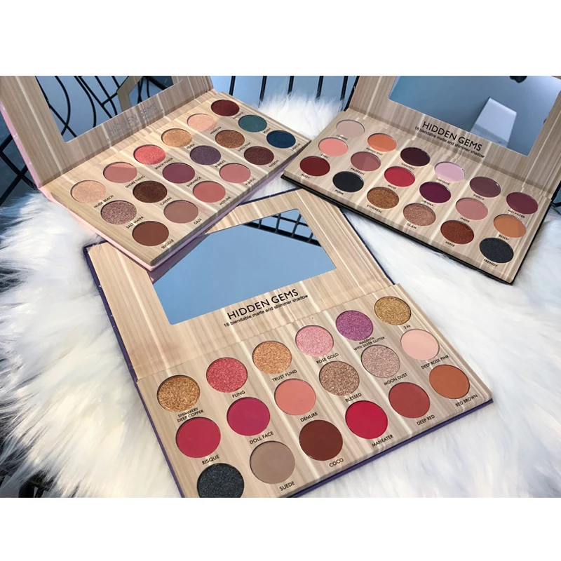 18 цветов Палитра теней для век натуральные матовые тени блеcтящие макияжа