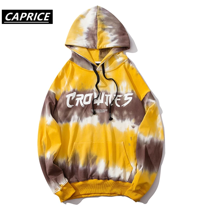 CAPRICE 2019 пуловер с принтом Tie Dye толстовки капюшоном мужские хип-хоп хипстерские
