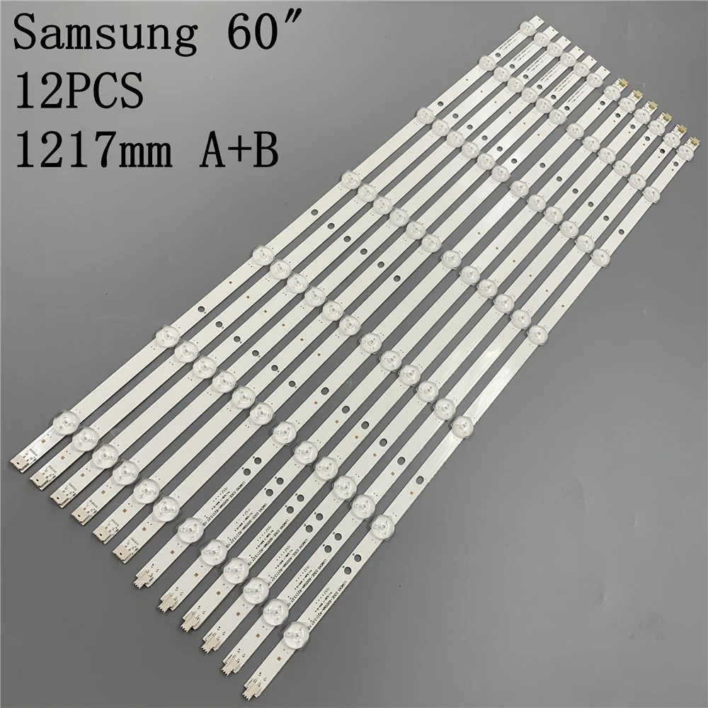 

New 12 PCS/set LED strip for Samsung UN60FH6003 UN60J6200 2013SVS60 3228N1 D3GE-600SMA-R2 D3GE-600SMB-R1 BN96-29074A BN96-29075A