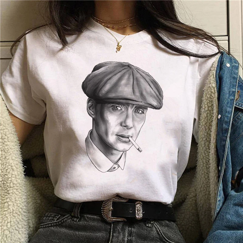 

Peaky Blinder T Shirt Women Harajuku Ullzang Graphic T-shirt Funny Cartoon 90s Tshirt Aesthetic Korean Style Top Tees Female