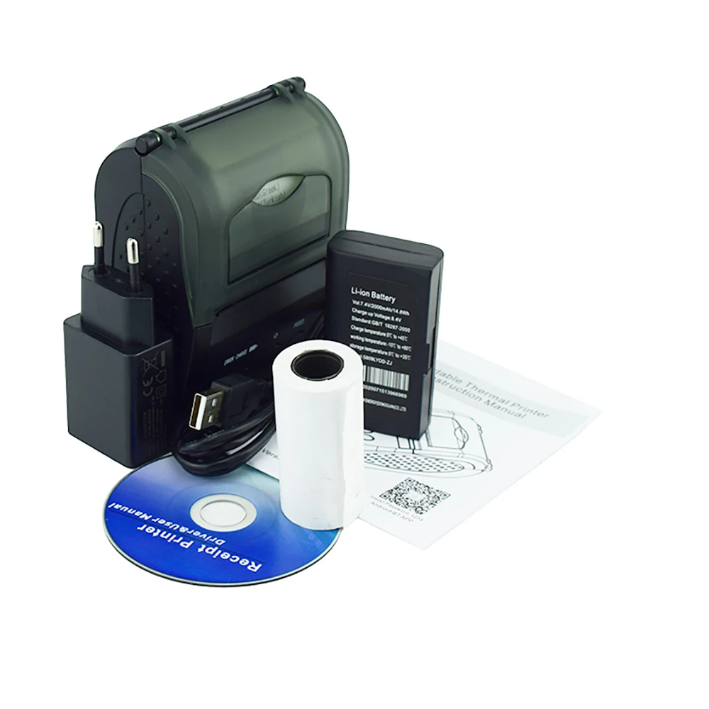 Портативный 58 мм Мобильный Bluetooth чековый принтер скорость 70 мм/сек. | Компьютеры и