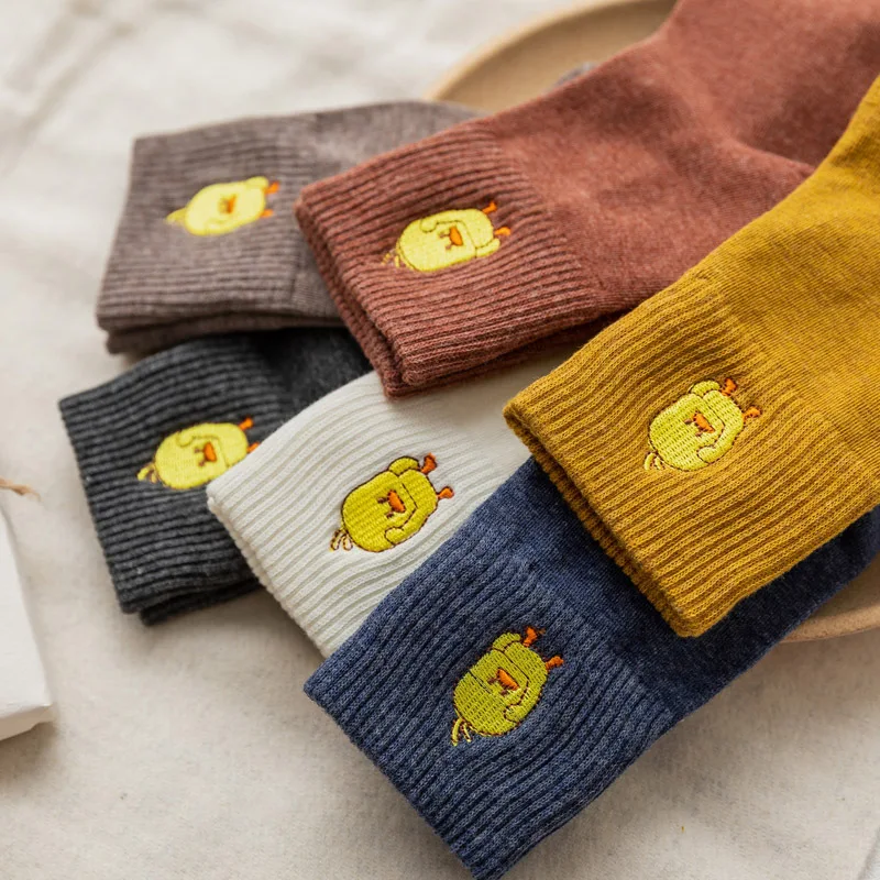 

Animal Print Cartoon Lovely Girls Socks Women Autumn Winter Thick Warmer Harajuku Retro Black Female Vintage Sox Gift Sock