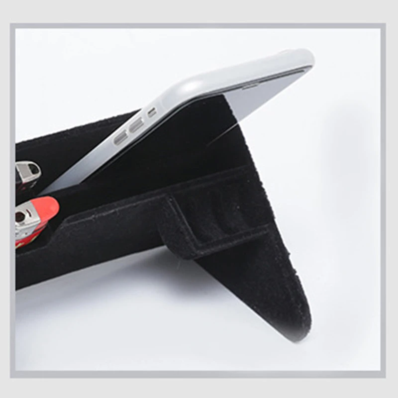 Car Central Control Storage Box Trims Phone Card Holder Cover Kit for Skoda Kodiaq Karoq Gt 2016-2020