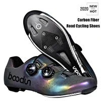 2020 new road cycling shoes photochromism vamp carbon fiber ultralight self locking shoes professional road bicycle racing shoes