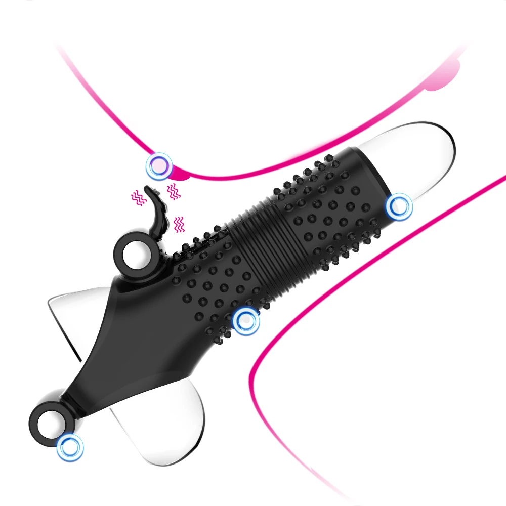 Презервативы с двойным вибратором для мужчин многоразовые презервативы рукавом