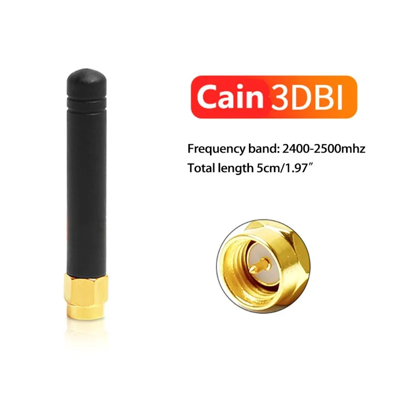 

2Pcs WiFi Antenna 2.4GHz/5.8GHz Dual Band 3dbi RPSMA/SMA Connector Rubber Aeria for Mini PCI Card Camera USB Adapter Net