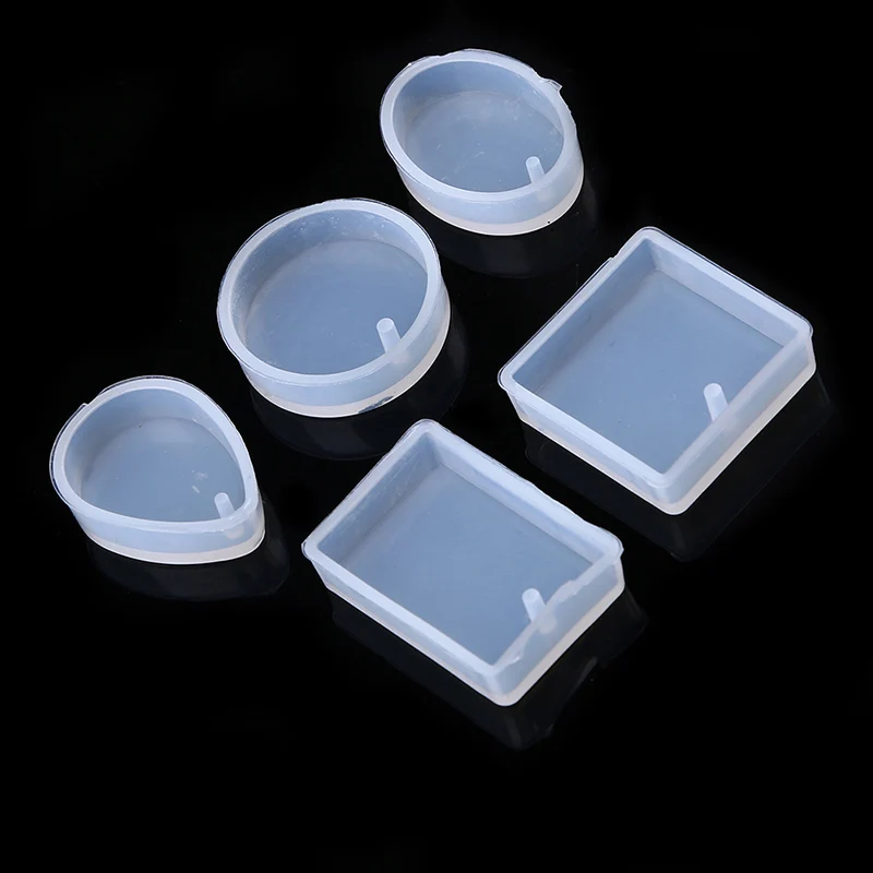 

5pcs Clay Molds Craft Making Pottery Tools Resin Ceramics Molds Round Oval Square Shaped Silicone Handmade Ornament Accessories