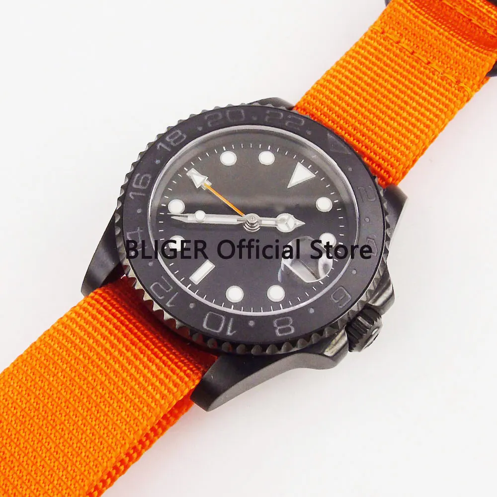 Спортивные мужские часы с сапфировым стеклом 40 мм большим циферблатом