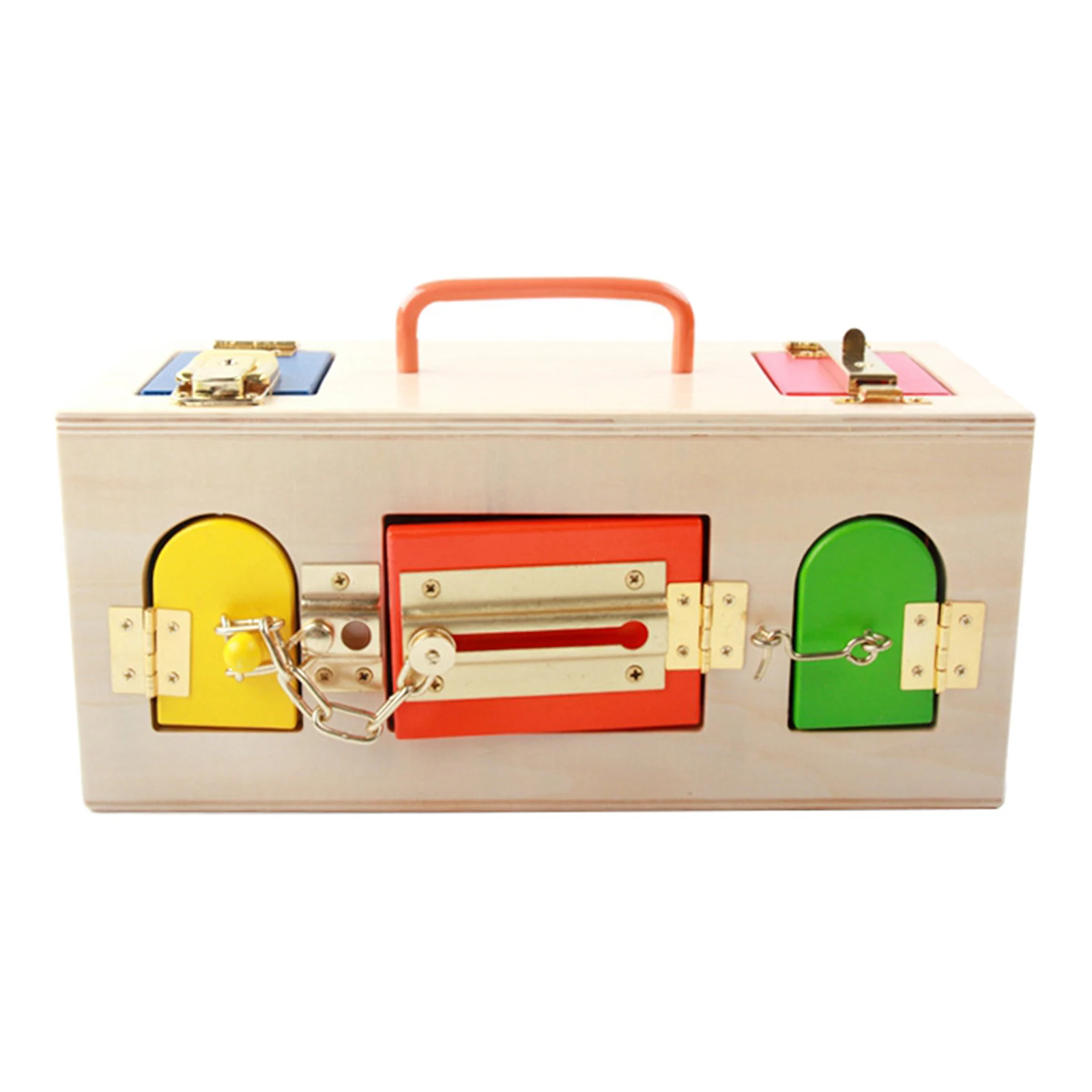 

Montessori Wooden Lock Boxes Little Preschool Kids Baby Training Memory Game