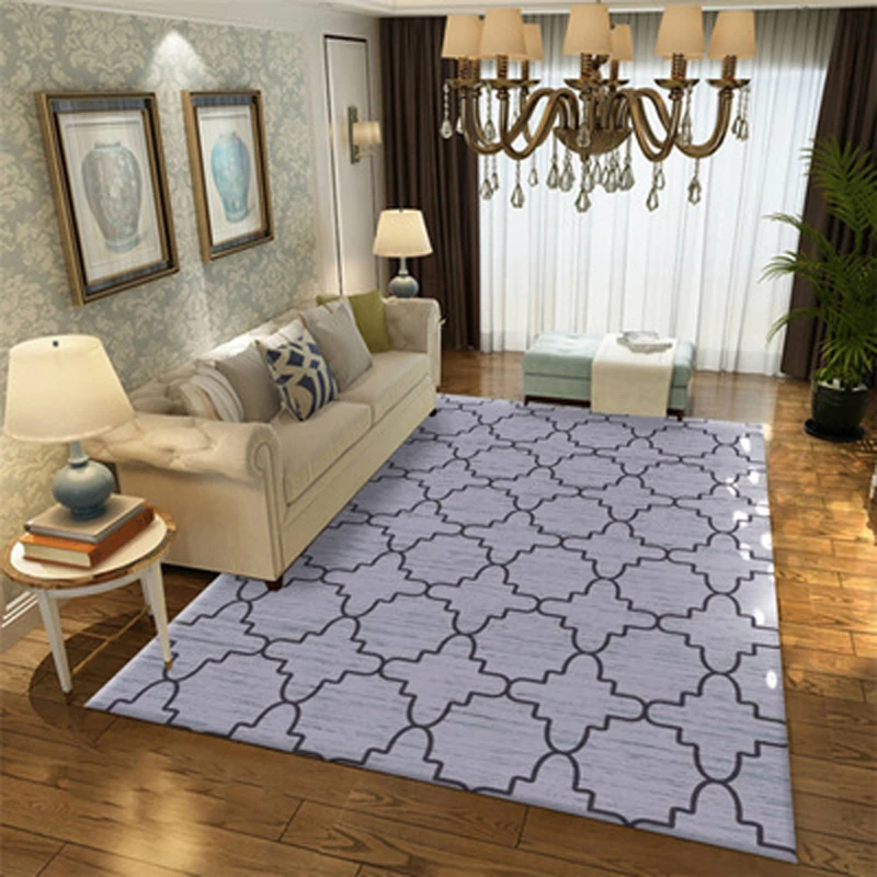 

Nordic Minimalist Living Room Carpet Geometric Abstract American Minimalist Pattern Carpet Modern Interior Bedroom Home Non-Slip