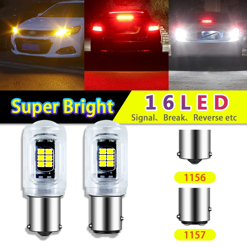 

2Pcs T20 LED 7440 7443 W21W W21/5W WY21W 1156 BA15S BAU15S P21W Led Bulb PY21W 1157 BAY15D P21/5W P21 5W Car Tail Signal Lights