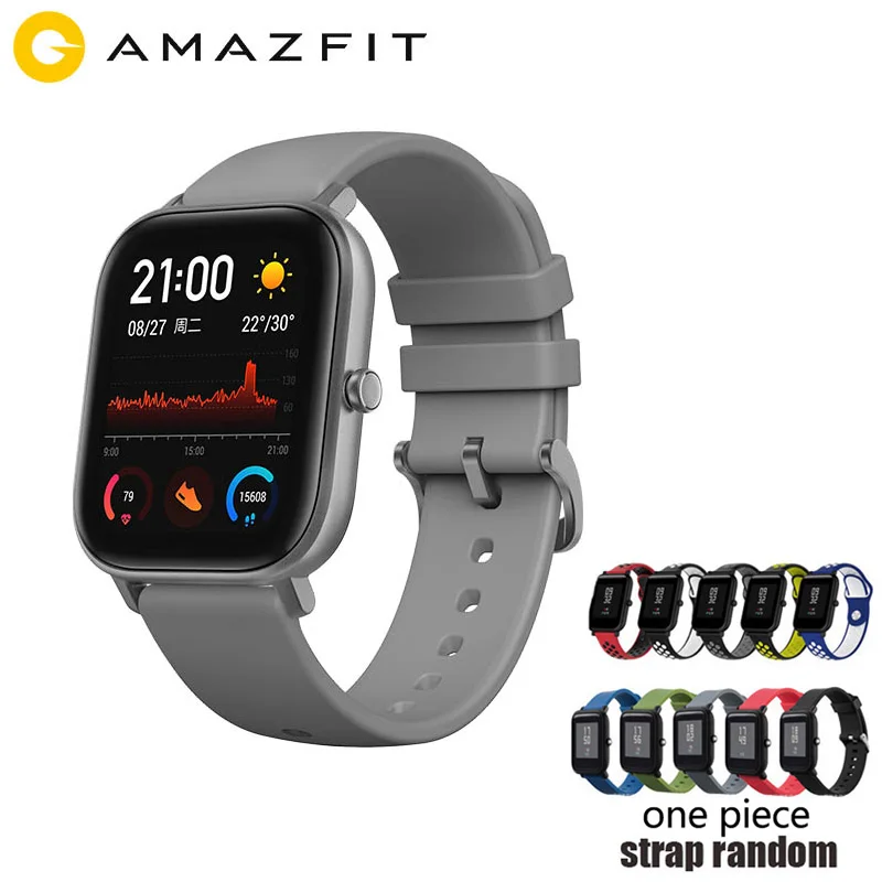 GTS-grey-R Amazfit GTS глобальная версия Смарт спортивные часы gps 5ATM водонепроницаемые 1,65 “AMOLED дисплей Editable Widgets 14 дней Срок службы батареи часы - Цвет: GTS-grey-R
