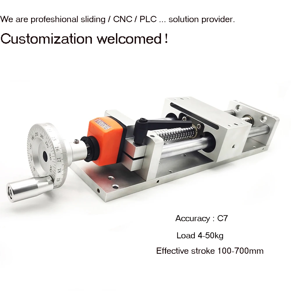 

100-700mm Aluminium Profile Lead Screw Gu-ia Linear Rail Guia De Corte Prowadnice Liniowe With Handle & Display