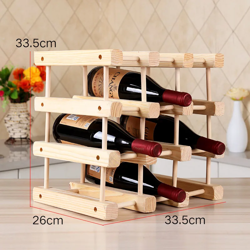 

Red Wine Shelf Wooden Wine Rack Display Rack Wine Cabinet glass holder wine cooler wine bottle rack bar storage