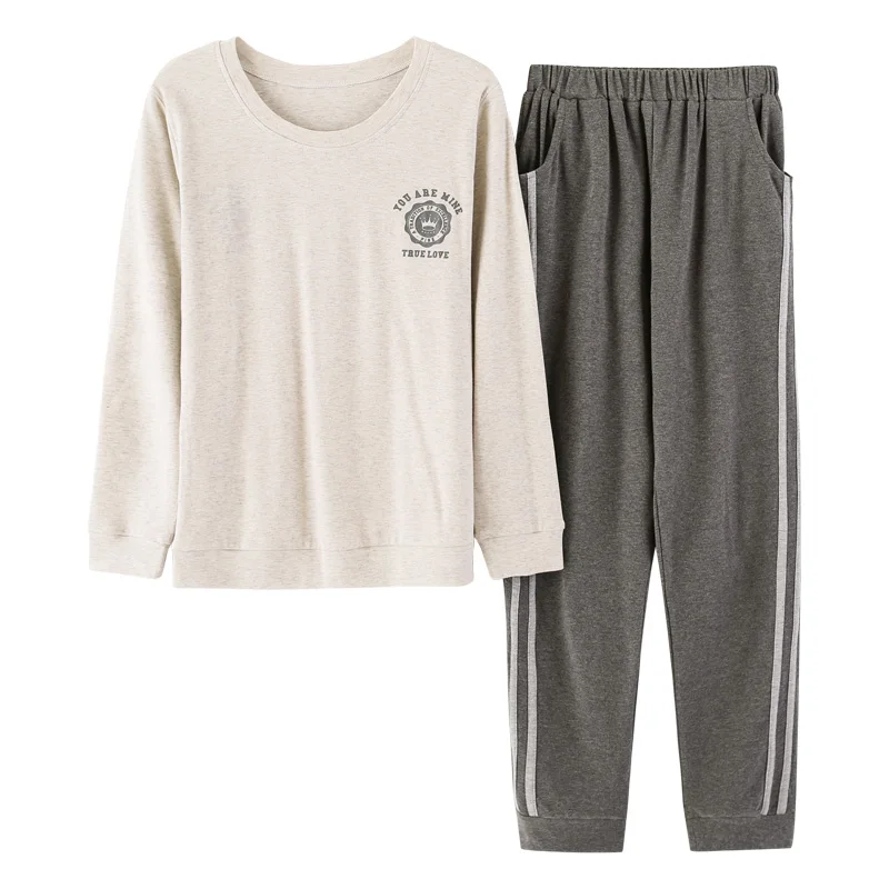 

New Spring 100% cotton Sleepwear Lounge Pajamas for Women Pijamas female Nightwear Long Sleeve Pyjamas M-3XL Home Clothes