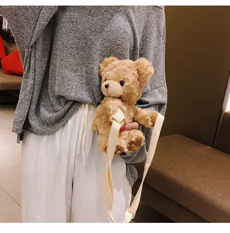 Милый плюшевый Плюшевый Рюкзак-мессенджер мягкая детская школьная сумка лучший