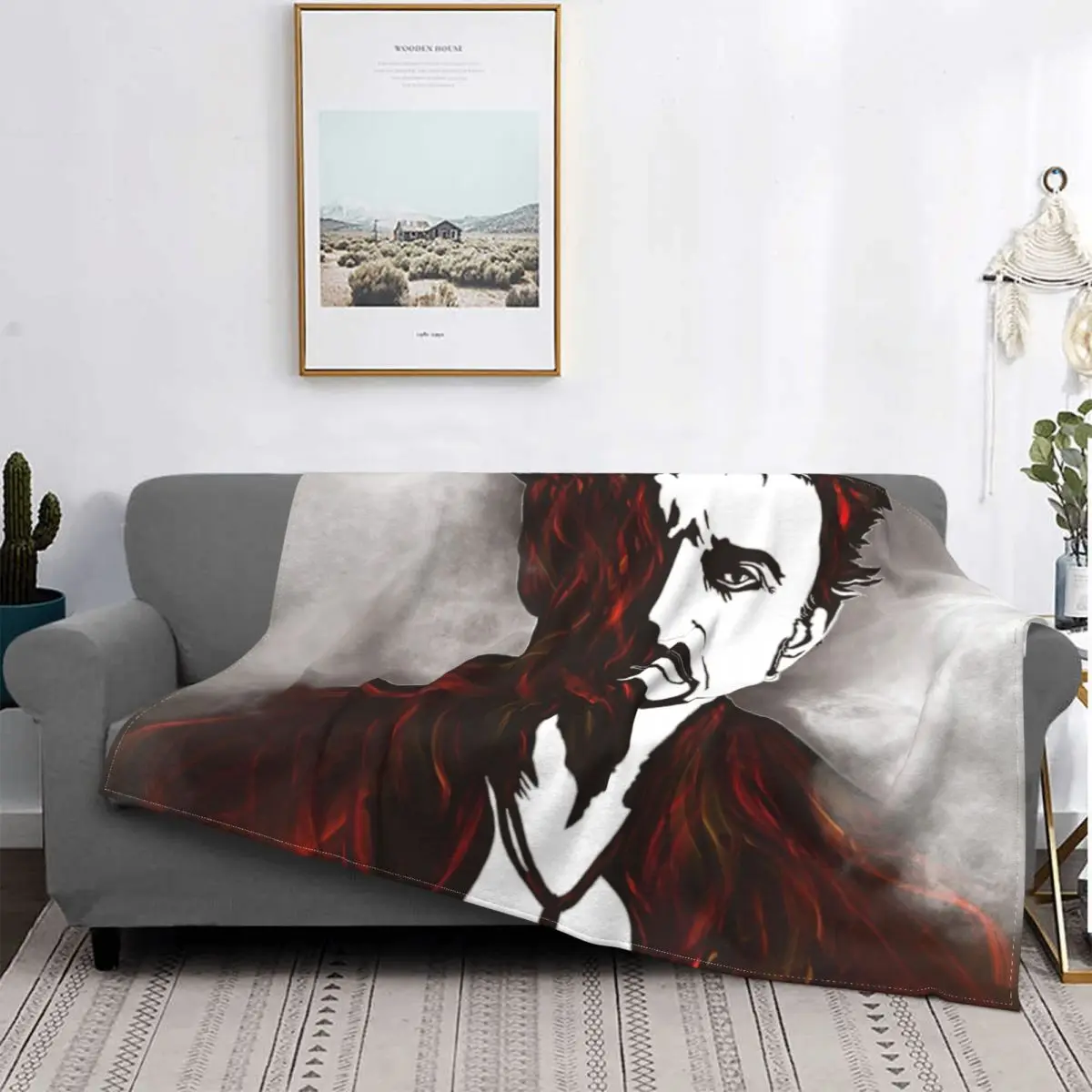 

Johnny Hallyday Blanket French Singer Warm Bedspread Plush Soft Cover Fleece Throw Blanket Bedding Bed Travel Velvet Outlet Art