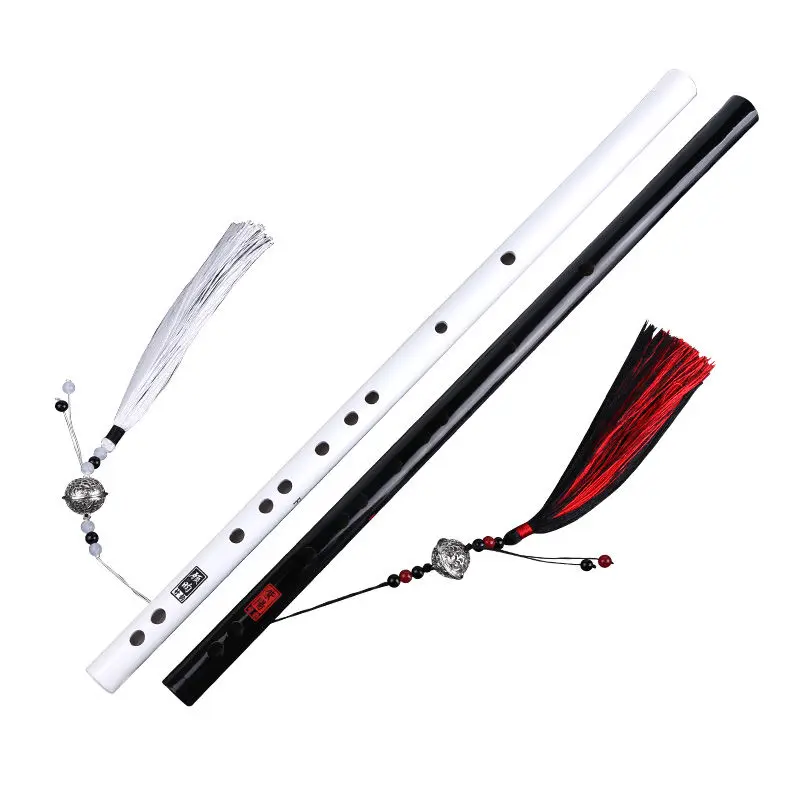 Бамбуковая флейта черно белая антикварная стильная для начинающих взрослых