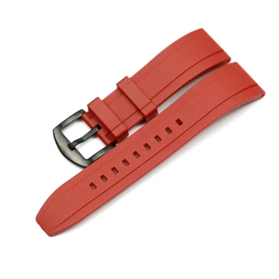 Red Black buckle MERJUST 18 мм 20 мм 22 мм 24 мм ремешок Nato из натуральной кожи черный коричневый хаки ремешок для часов zulu браслет для DW Timex - Цвет ремешка: Red Black buckle