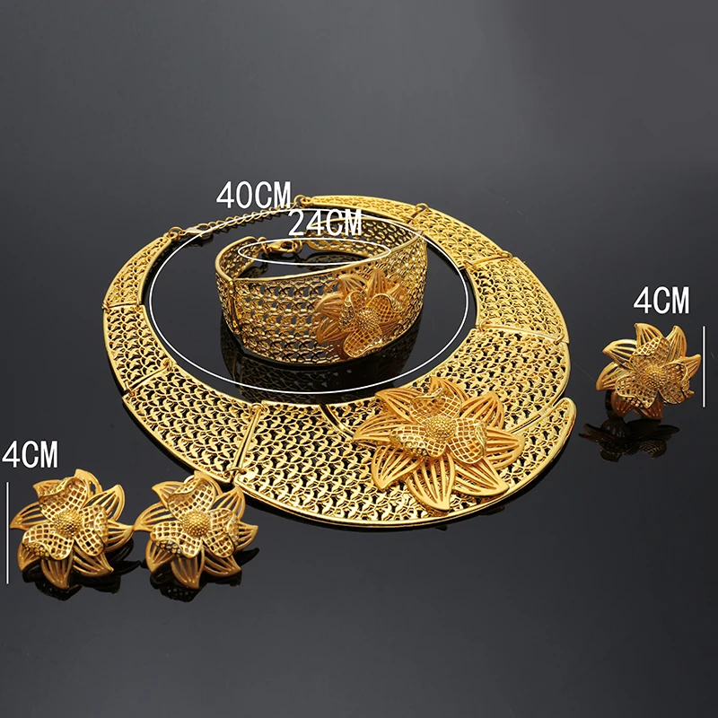 

Fani Fashion African designer Jewelry Set Nigerian Woman Wedding jewelry set Brand Dubai Gold Bridal Jewelry Sets Wholesale