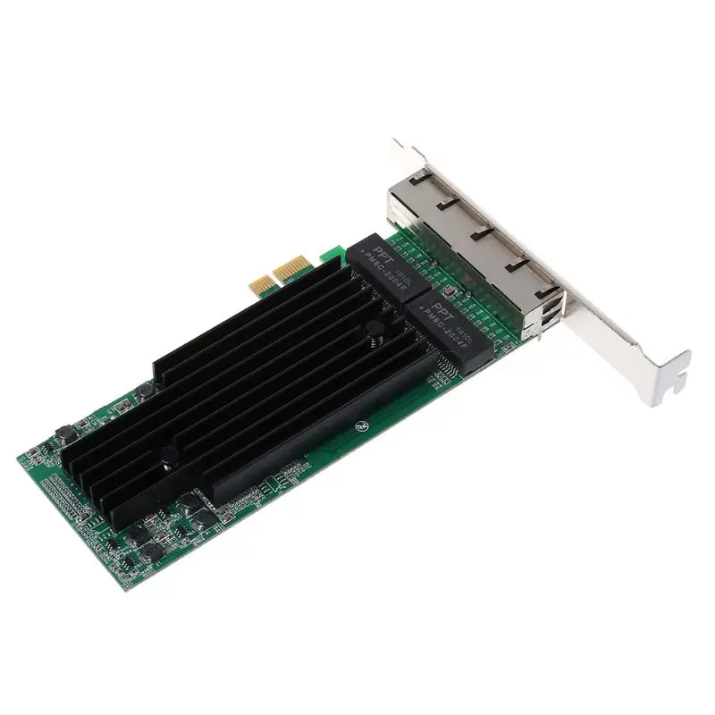 4-Порты и разъёмы RJ45 Gigabit Ethernet PCI Express X14 серверный адаптер Сетевая карта Intel82575-T4 чип Chipest