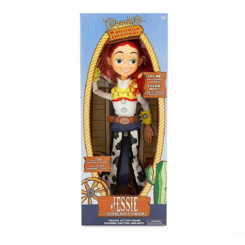 Disney Toy Story 4 говорящий Вуди Базз Джесси фигурки коллекция украшений аниме фигурка игрушка модель для детей подарок - Цвет: Talk Jessie with box