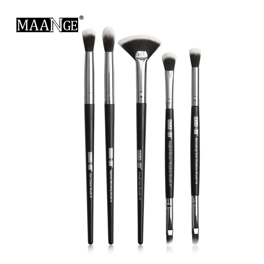 5 PCS HY MAANGE Новые кисти для макияжа 3-12 шт профессиональное смешивание кисточка для век для макияжа Набор косметический - Handle Color: 5 PCS HY