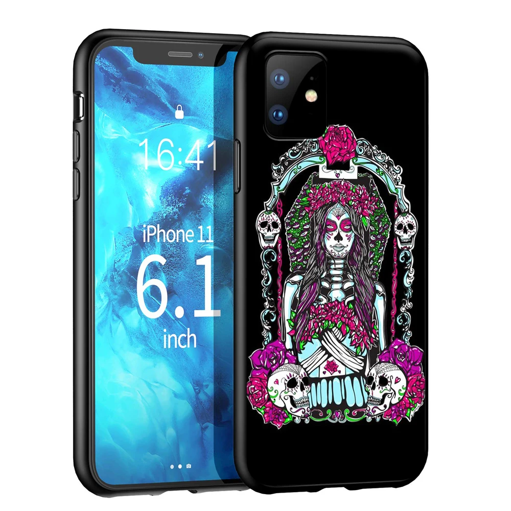 Мягкий силиконовый чехол YIMAOC Catrina Day of the Dead для iPhone 12 Mini 11 Pro XS Max XR X 8 7 6 6S Plus 5 5S
