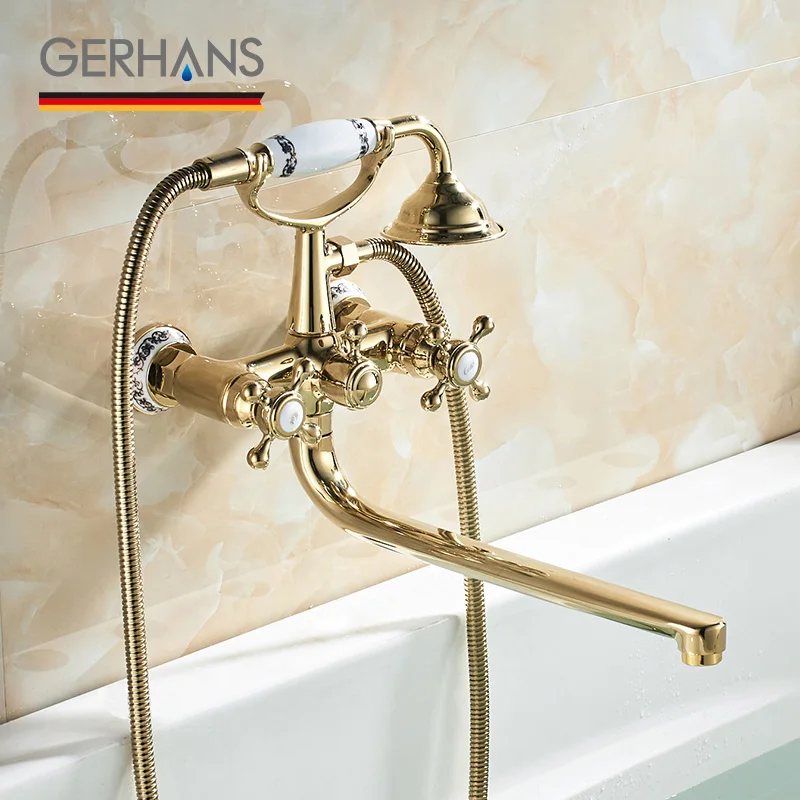 GERHANS Faucet K13101G K13101 Смеситель для ванны Цвет: Золото Хром | Обустройство дома