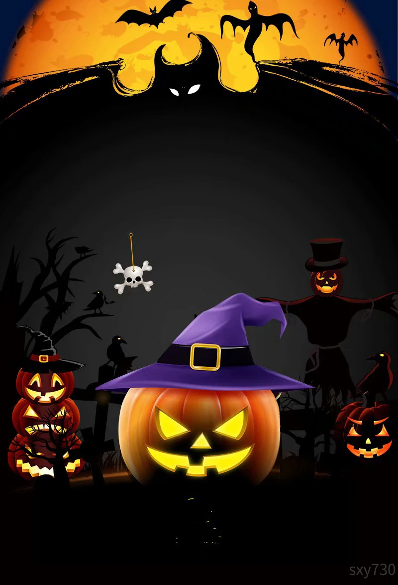 LEVOO Фон фотографии Хэллоуин Тыква ужас кладбище фон фотобудка для фотосессии