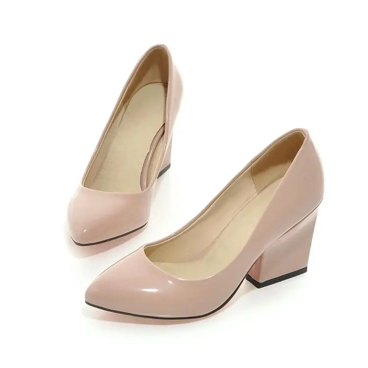 Весенне-летние светло-желтые кожаные туфли на высоком каблуке женские с острым