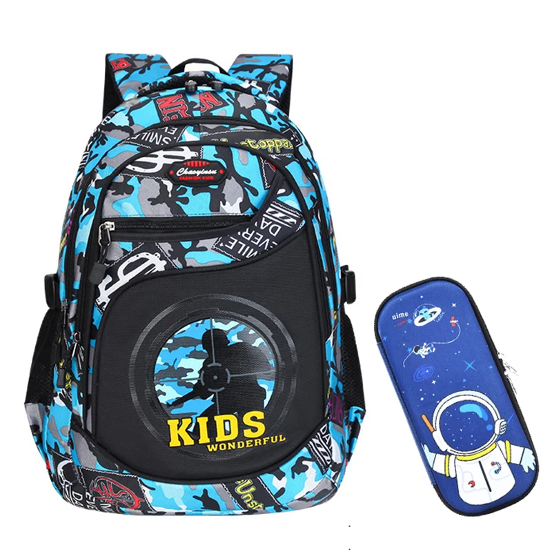 Водонепроницаемый рюкзак для мальчиков-подростков, модная Аниме Сумка для книг для начальной школы, детский Ранец для карандашей